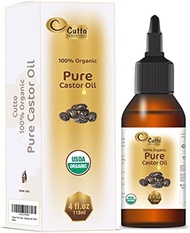 ▶$1 Shop Coupon◀  Organic Pure Castor Oil (4 fl oz / 118 ml) USDA Certified Cold-Pressed, 100% Pure,