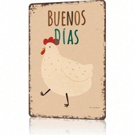 CIFbuy Buenos Dias Spanish Quote 8x12 Inch Metal Tin Sign