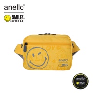 พร้อมส่ง anello x SMILEY กระเป๋าสะพายข้าง กระเป๋า3in1 คาดอกได้คาดเอวได้สะพายข้างได้ ช่องเยอะใส่ของได้เยอะ แบบใหม่