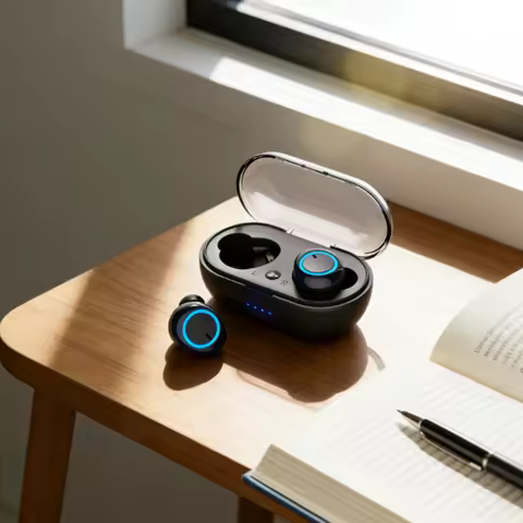 TWS Bluetooth Earphones Wireless Headset IPX7 Waterproof Deep Bass Earbuds True Wireless Stereo Head