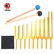 Tuning Forks Set 9Pcs 174/285/396/417/528/639/741/852/963Hz Tuning Fork, Sound Healing Tool Set for 