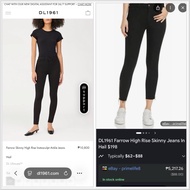 DL1961 Premium Denim Farrow Size 24 Black