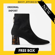 SEPATU ZR ZRA HEELED ANKLE BOOTS WANITA BRANDED TERBARU 307MBZS