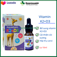 Aquadreim vitamin D3+DHA lọ 10ml bổ sung vitamin D3 cải thiện còi xương chậm lớn cho bé từ 1 tháng t