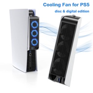 【kenouyo】Upgraded Cooling Fan for PS5 Quiet Cooler Fan LED Light USB3.0 Hubs for Playstation 5 Disc &amp; Digital Edition Console Accessories