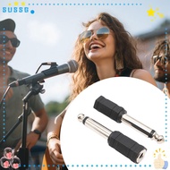 SUSSG 6.35mm to 3.5mm Plug, Mono Connector 6.5cm to 3.5mm Female Jack, Microphone Jack Converter Ada