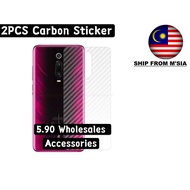 (2PCS) Xiaomi Mi 9T/Mi 9T Pro/Mi 9 Lite/Mi A3/Pocophone F1 3D Carbon Fiber Sticker Back Protector Fi
