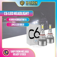 2PCS C6 LED Headlight H4 H7 H11 H1 HB3 HB4 9006 9005 H3 Car Headlight LED Bulb myvi kancil axia wira