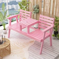 Park Outdoor Camping Leisure Outdoor Chair Stool Garden Leisure Chair Solid Wood Courtyard Balcony B