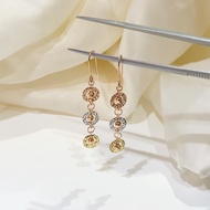 Italy 14K Tricolor Gold Hook Earrings 24 Hours Shipping Let You Receive In 3.4 Days