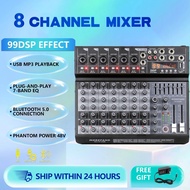 Professional stage audio mixer DJ4/DJ6/DJ8 Home USB Bluetooth sound equipment set digital mixer