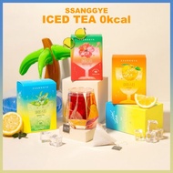 [SSANGGYE] 0kcal Iced Tea, 10ea / Green Tea, Citron, Hibiscus Apple
