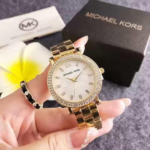 A Stylish, Casual yet Luxurious Michael Kors Watch for Women, Featuring A Diamond-Set Dial, Quartz M