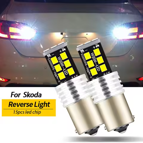 2pcs LED Reverse Light Lamp P21W BA15S 1156 for Skoda Superb MK1 MK2 MK3 Yeti Fabia 1 2 3 Felicia Oc