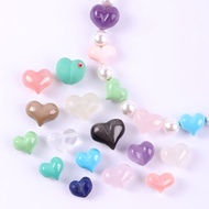Natural Crystal Fart Peach Beads Accessories diy Bracelet Loose Beads Crystal Loose Beads Heart Bead