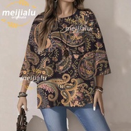 Baju Raya Indian Retro Traditional Patterns, Oversize Clothing, Deepaval Festival Tops, Cotton-polye