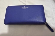 Kate Spade 長銀包 紫藍色 80% new