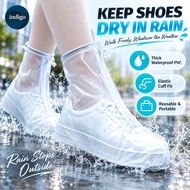 Waterproof Shoes Cover Re-use Motorcycle Rain Boots PVC Plastic Shoe Cover Women Man Kasut Hujan Kal