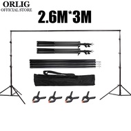 260cm x 300cm* 4 clips /8.5ft x 10ft Heavy Duty Background Stand Backdrop Support System Kit