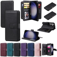 Leather Flip Casing For Samsung Galaxy S24 Ultra S24 Plus A55 A35 A25 A15 A54 A34 A24 5G A05 A05S A0