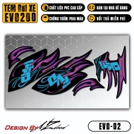 Tem Decal Xe Máy Evo 200 Đẹp | EVO-02 | Team Decal Hình Dán Xe Máy Evo 200 Chống Bay Màu - AN Sticke
