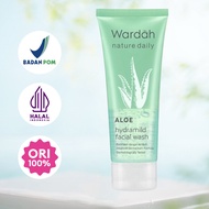 WARDAH Nature Daily Aloe Hydramild Facial Wash 60ml | Sabun Muka | Membersihkan muka | BPOM | COD