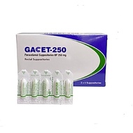 GACET-250 (PARACETAMOL SUPPOSITORIES BP 250MG) BOX