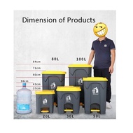 20L/30L/50L Step Pedal Trash Bin - Kitchen & Bathroom Waste Bin, Dustbin, Recycling Bin, Foot Press 