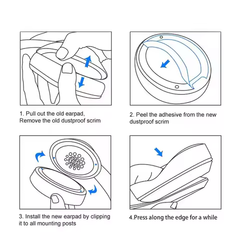 Replacement Ear Cushion for AKG K551 Ear Pads Leather Memory Foam Pillow Ear Cups K553 K550 551 K240
