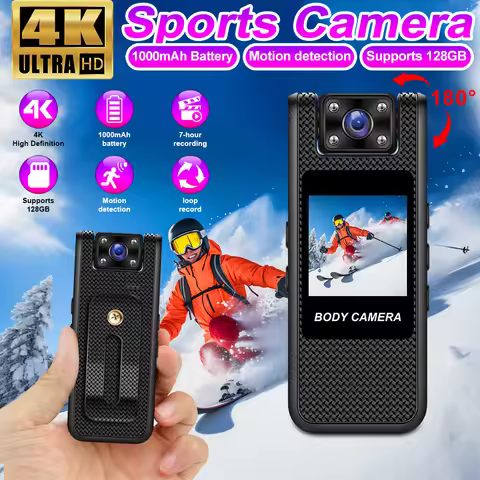 4K HD Smart Body Camera Wifi Camera Infrared Night Vision Action Camera Outdoor Back Clip Mini Recor
