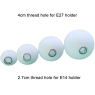 40mm 27mm Threaded Hole E27 E14 Globe Glass Lamp Shade Matte White Dome Cover Replacement for Thread