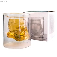 Bapara for Creative Liquor Decanter 750ml  Boron Glass Bottle Double-layered Glass Cup Decanter for 