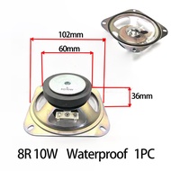 1PCS  4-Inch Diameter 102mm Square 60mm4/8 Ohm 10w Transparent Waterproof Speaker 4/8 Ohm 3w Diamete