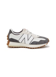 NEW BALANCE 327 PERFORATED LEATHER SNEAKERS