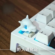 Original Design of Resin 3D Skull Keycaps Cubone Cartoon Anime MX Cross Switches for Mechanical Keyb
