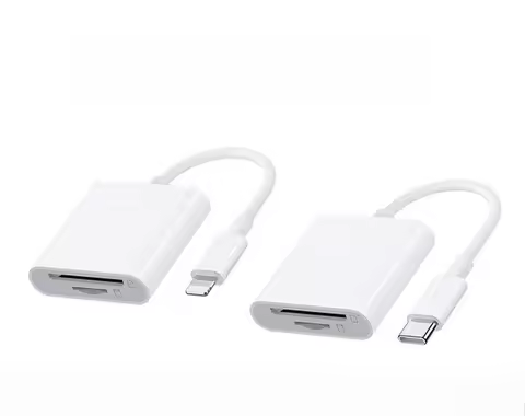 Typec SD TF Card Camera Card Reader iPhone Memory Card OTG Adapter Cable 2-in-1 Suitable for Apple