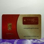 LIMITED EDITION GOLD BAR 1G PUBLIC GOLD