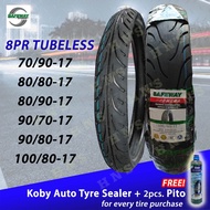 SAFEWAY Tubeless Tires R17 ( 70/90-17 , 80/80-17 , 80/90-17 , 90/70-17 , 100/80-17 ) RIM 17