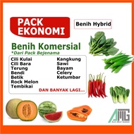 PACK JIMAT Benih Cili Rock Melon Terung Sawi Kangkung Bayam Berkualiti Pelbagai Buah Sayuran