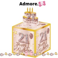 ADMORE Birthday Pull-Out Money Gift Box, with Card 16th/18th Money Roll Gift Box, Interactive Design