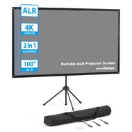 Projector Screen and Stand, ALR Outdoor Projector Screen, 100 Inch 16:9, Portable Projector Screen w