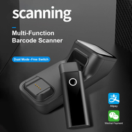 3-in-1 Barcode Scanner Handheld 1D Bar Code Reader Support BT &amp; 2.4G Wireless &amp; USB Wired Connection with Charging