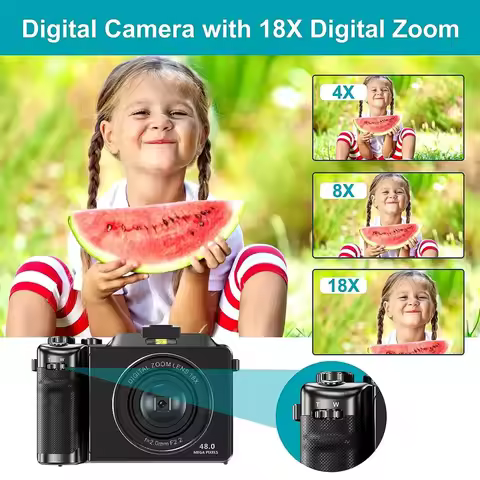 Beginner Digital Camera 5K Shooting Micro DSLR Camera High-Definition Digital Camera Electronic Flas