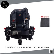 DIVE RITE-TRANSPAC XT WITH TRAVEL WING BCD SET Lightweight Superfabric Air Bag 25lb