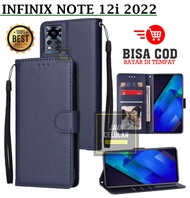 Leather Flip Infinix Note 12i (2022) Wallet Case Kulit - Casing Dompet Case Wallet Leather Flip Case Infinix Note 12i 2022 casing hp leather dompet kulit Flip Cover Wallet