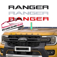 Chữ Nổi Ranger Dán Nắp Capo Ford Ranger 2022 2023 2024 2025 - Tem Chữ Ranger Dán Capo Xe Ranger 2022
