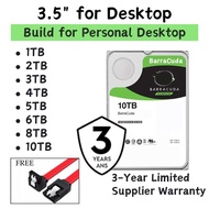 BarraCuda PC/Desktop HDD Hard Disk 1TB 2TB 3TB 4TB 6TB 8TB 10TB HDD 3.5" CCTV Hard Drive