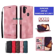 Terlaris Casing Samsung A11 M11 Model Flip Buka Tutup Case Kulit Ada Tempat Foto Dan Kartu Juga Tali