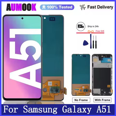 A51 Display For Samsung Galaxy A51 LCD Display Touch Screen Digitizer OLED For Samsung A515 SM-A515F