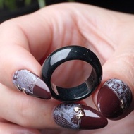 墨翠翡翠戒指戒圈 | 國際18圍 | 天然緬甸玉翡翠A貨 | 送禮